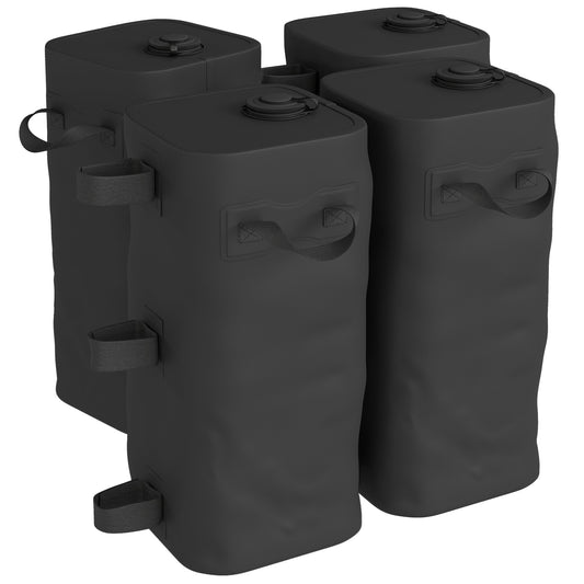 Outsunny Set of 4 Heavy Duty Gazebo Weights Bags in Black