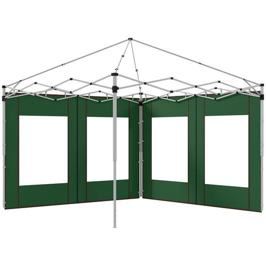 Outsunny Set of Two 295cm Replacement Canopy Walls in Green