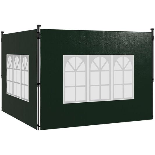 Outsunny Set of Two Gazebo Frame Replacement Walls in Green