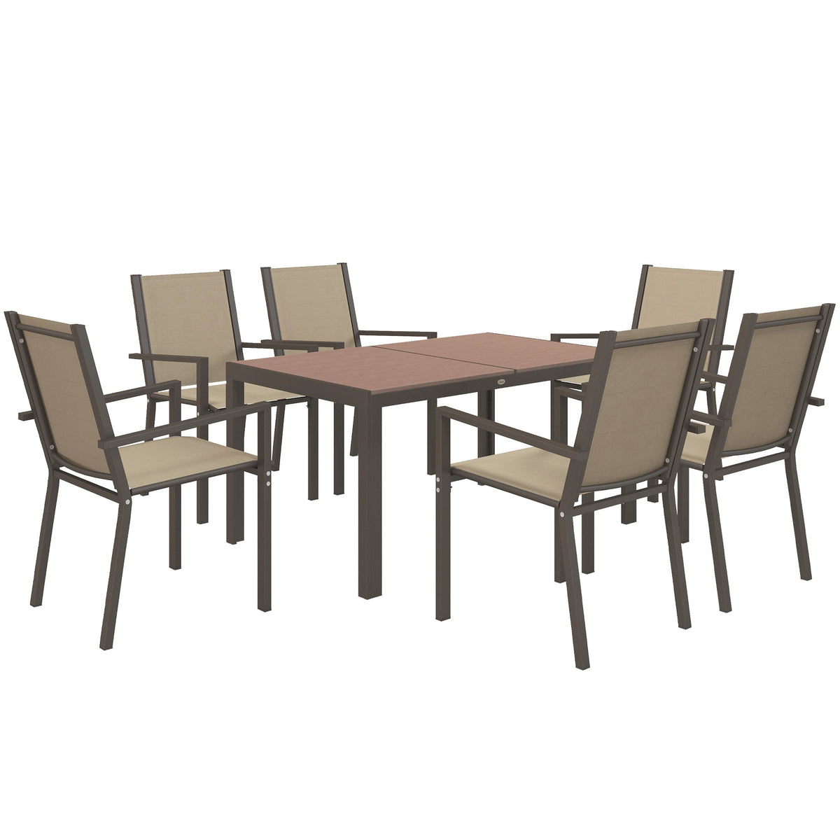 Outsunny Seven-Piece Garden Dining Set