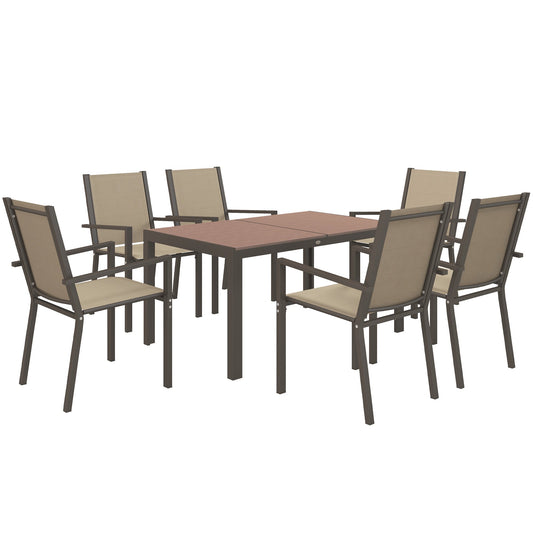 Outsunny Seven-Piece Garden Dining Set