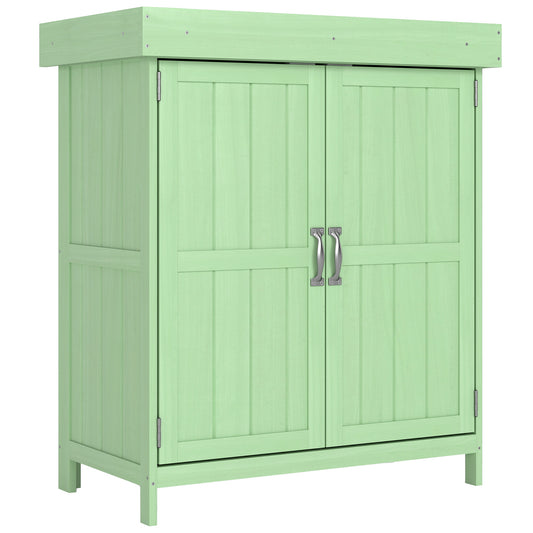 Outsunny Small Shed in Light Green