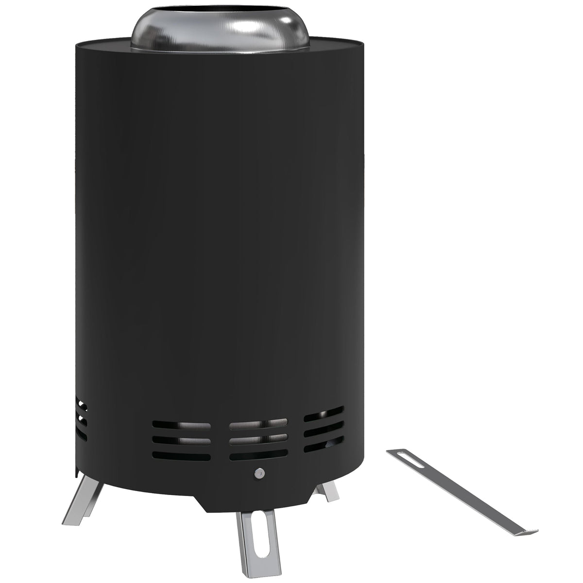 Outsunny Smokeless Fire Pit in Black