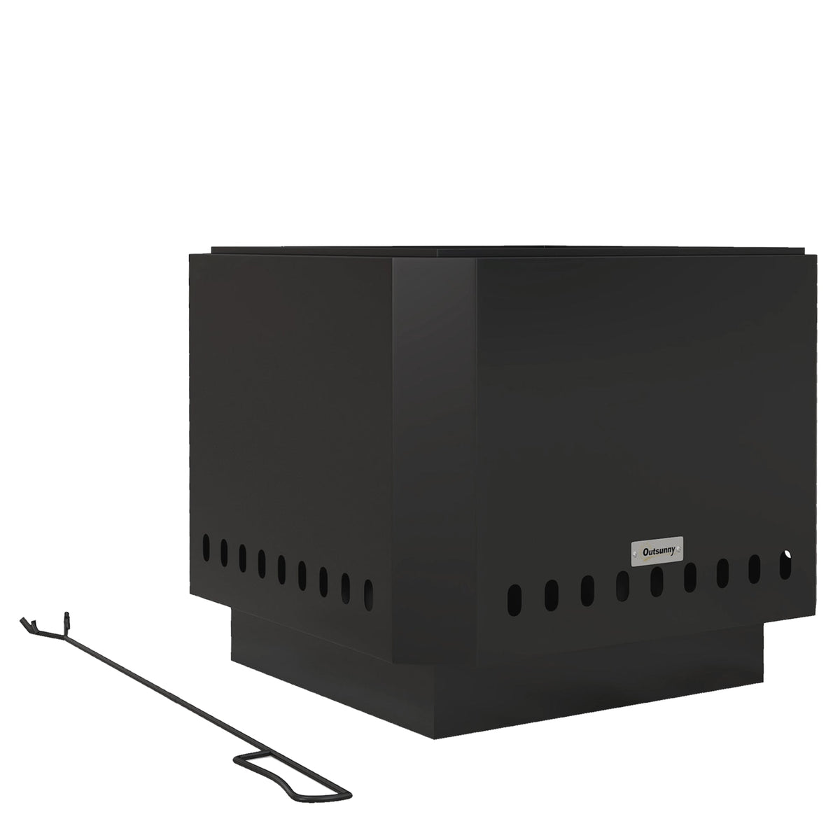 Outsunny Smokeless Fire Pit in Black
