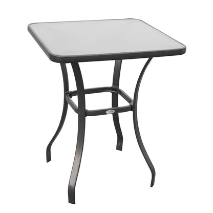 Outsunny Square Garden Table in Black