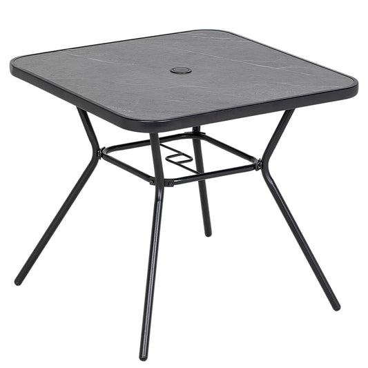 Outsunny Square Outdoor Table in Black