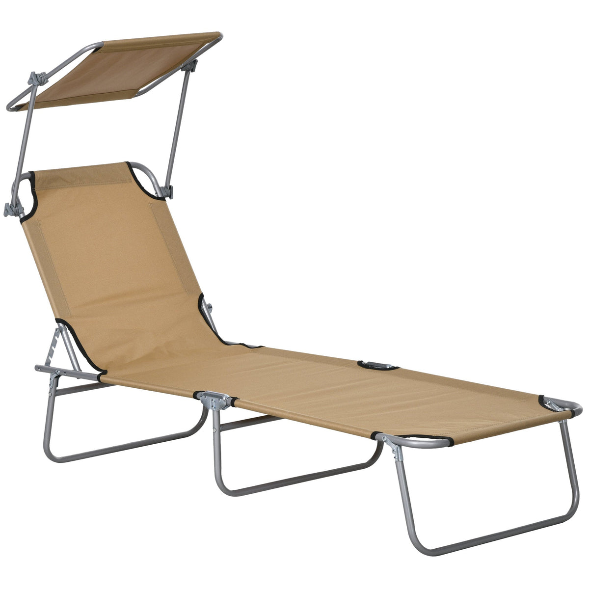 Outsunny Sun Lounger in Tan