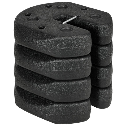 Outsunny Total 12KG Gazebo Weights Set of 4 in Black