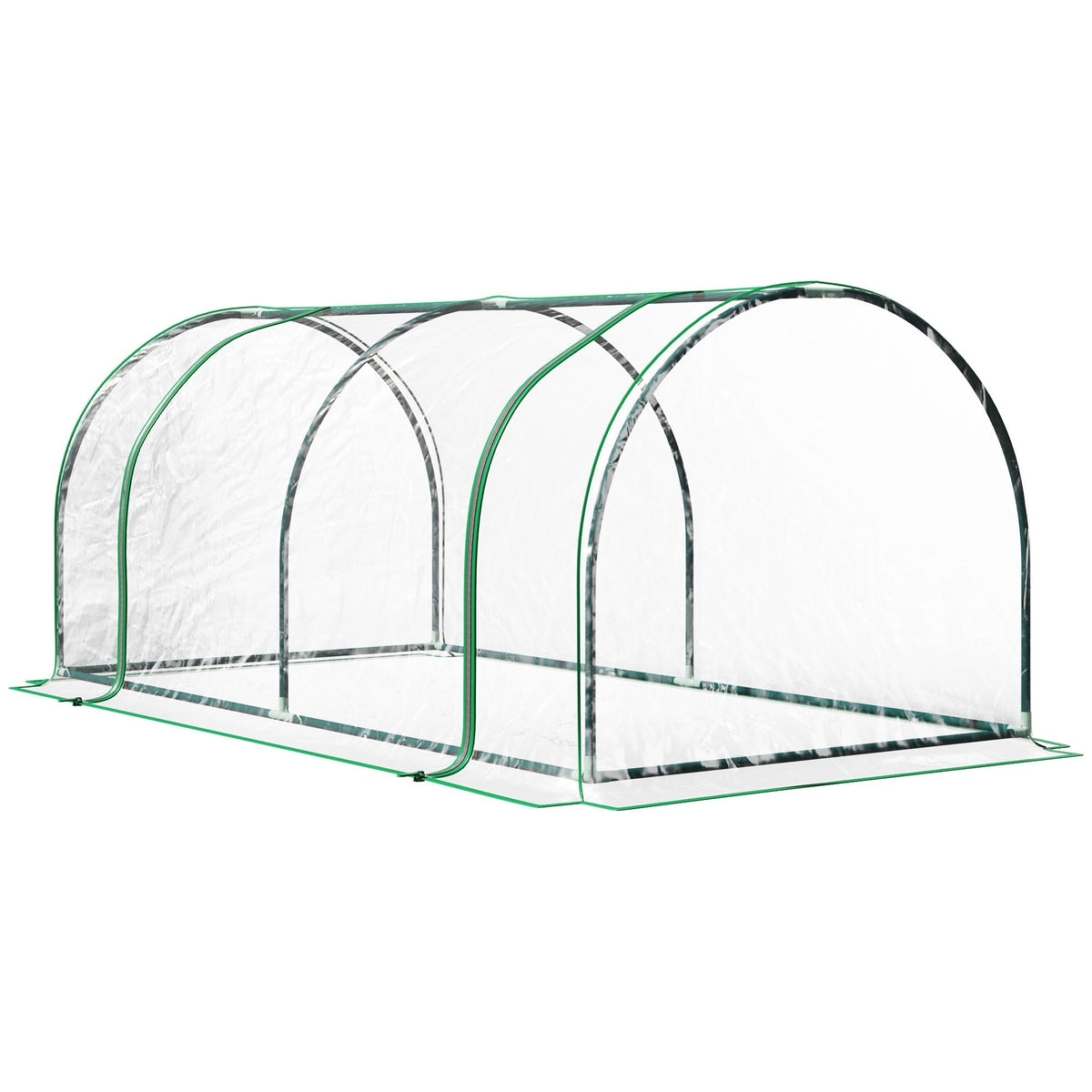 Outsunny Tunnel Greenhouse Green Grow House in Clear