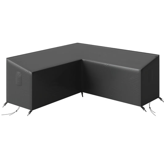 Outsunny V-Shaped Patio Furniture Cover in Black