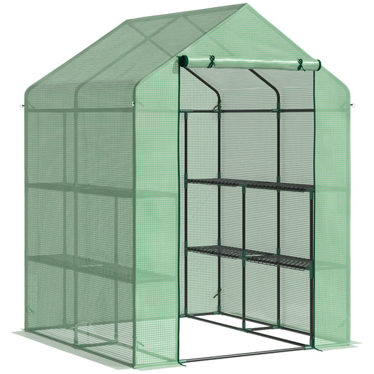 Outsunny Walk in Greenhouse in Dark Green