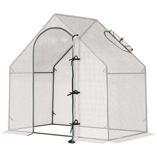 Outsunny Walk In Tomato Greenhouse in White
