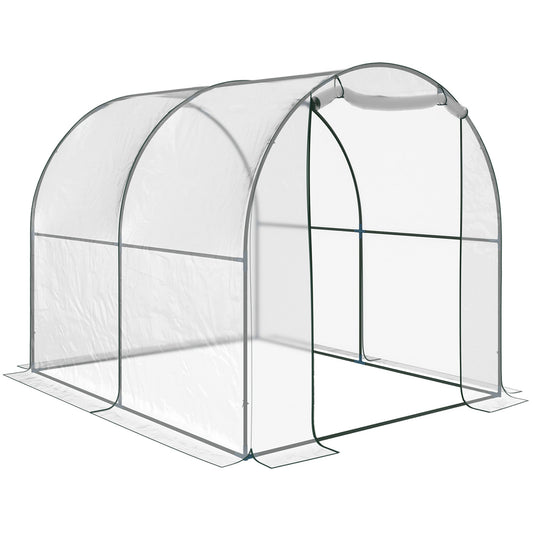 Outsunny Walk-in Polytunnel Greenhouse in Clear