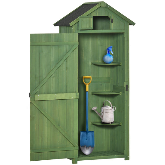 Outsunny Small Shed in Dark Green