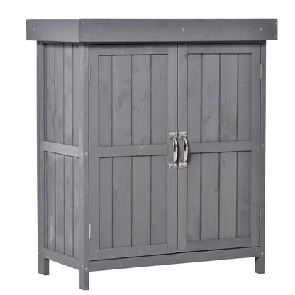 Outsunny Small Shed in Dark Grey