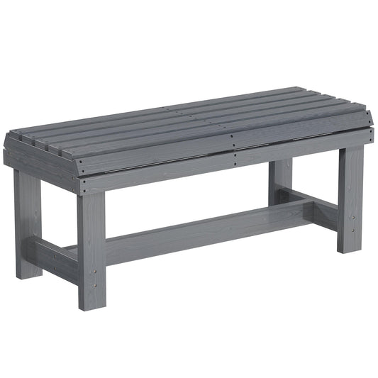 Outsunny Wooden Outdoor Bench in Grey
