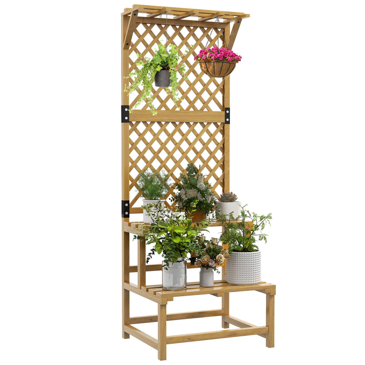 Outsunny Wooden Plant Stand
