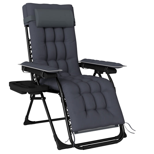 Outsunny Zero Gravity Chair in Dark Grey