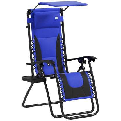 Outsunny Zero Gravity Lounger Chair in Blue