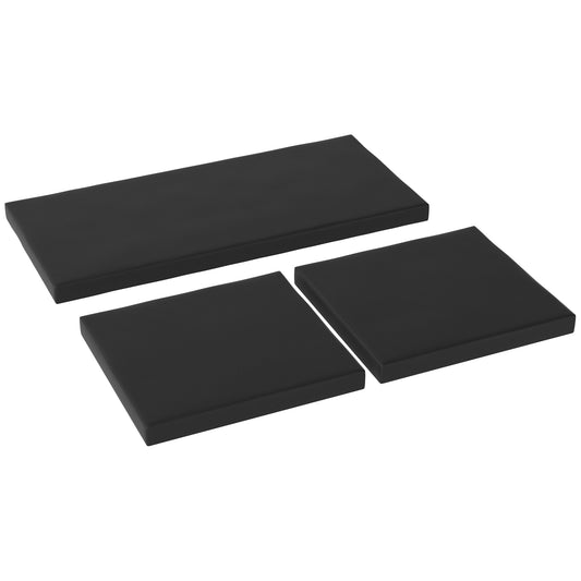 Poduszki na meble ogrodowe Outsunny Outdoor Seat Pads do mebli rattanowych, 3 szt., czarne