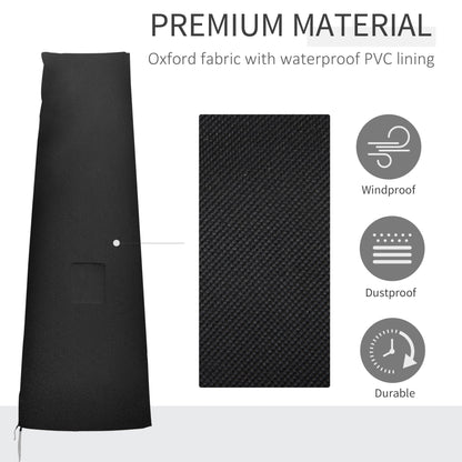 Outsunny Garden Parasol Cover Waterproof Outdoor Cantilever Banana Umbrella Protector 300D Oxford Fabric 240 x 48/70 cm