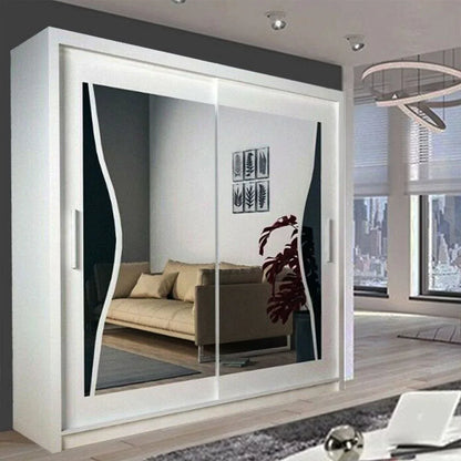 Heffner Black Sliding Door Wardrobe - 3 Sizes