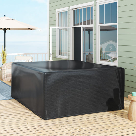Outsunny Garden Furniture Cover, Waterproof Anti-UV Large Protective Patio Set Covers, 235 x 190 x 90cm, Black