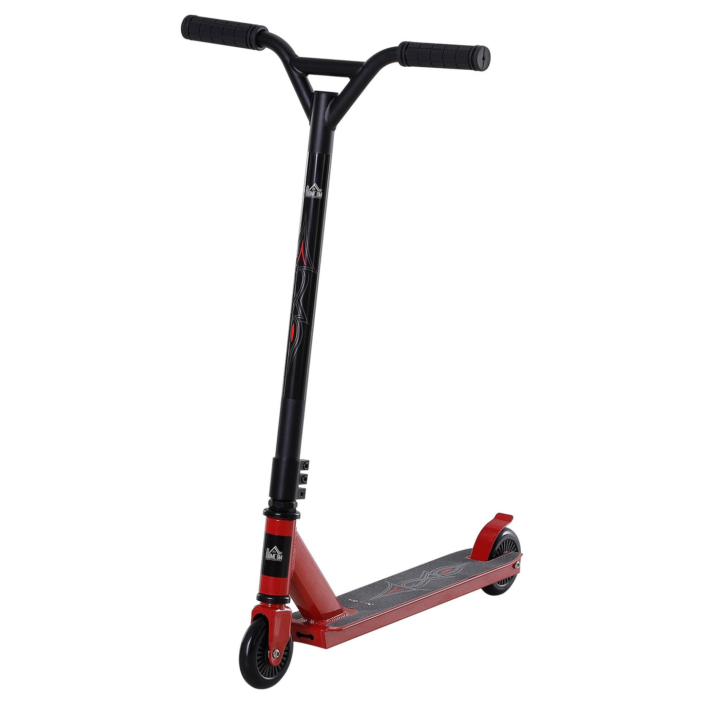 HOMCOM Teens Lightweight Steel Stunt Scooter Red