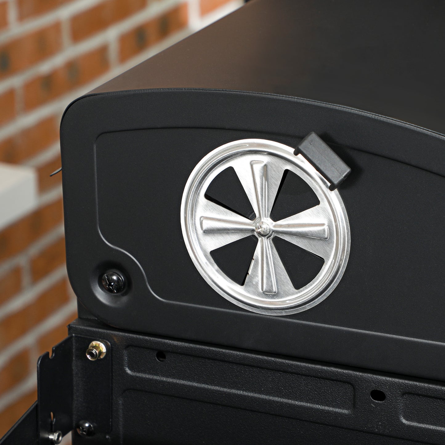 Outsunny Dual Fuel BBQ Grill - Czarny