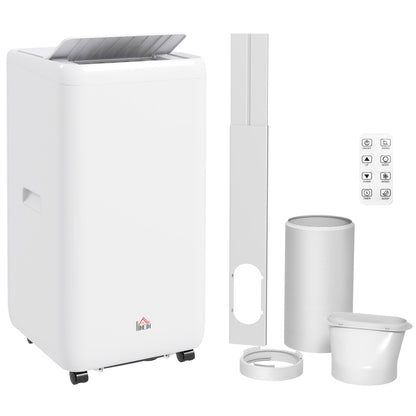 HOMCOM 12000 BTU Mobile Air Conditioner for Room up to 28m_, with Dehumidifier, Auto & Sleep Mode, 24H Timer, Wheels