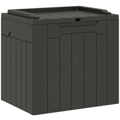 HOMCOM 107 L Plastic Storage Chest with Lid - Charcoal Grey