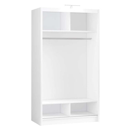 White Full Mirrored Sliding Door Wardrobe 120cm – ALDRIDGE