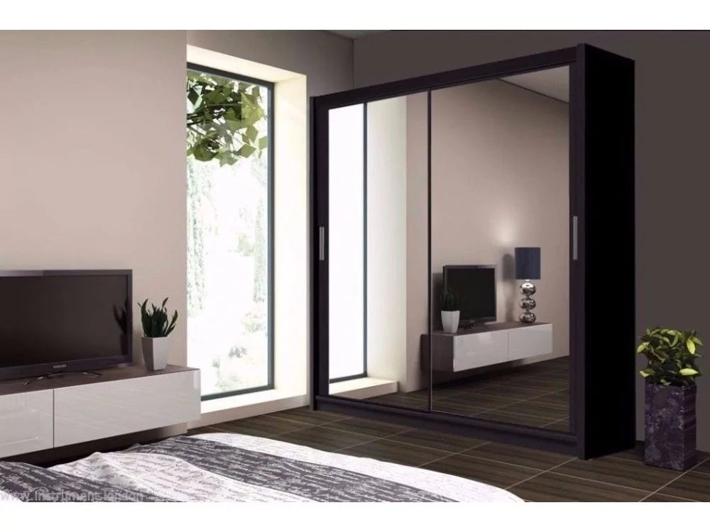 Avant Sliding Wardrobe - 203cm and Other Sizes - Black, White, Grey