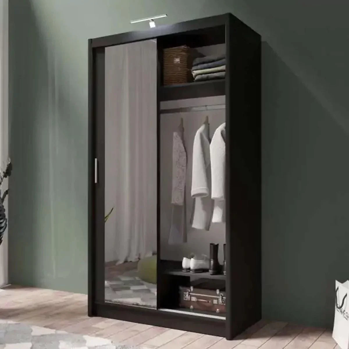 Avant Sliding Wardrobe - 120cm and Other Sizes - Black, White, Grey