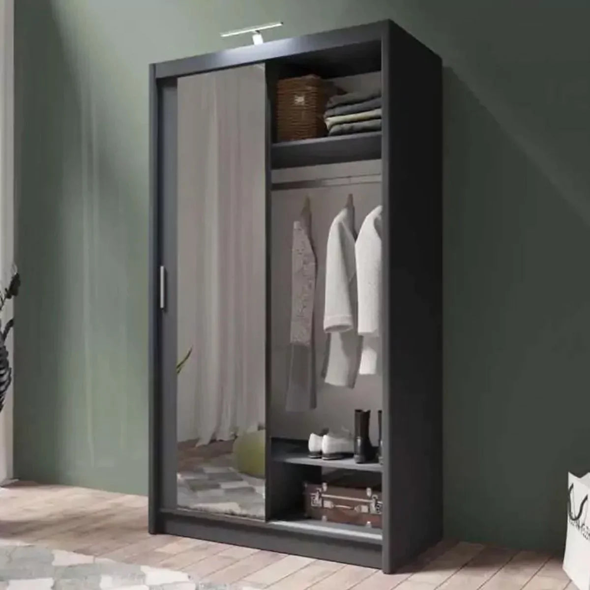 Avant Sliding Wardrobe - 120cm and Other Sizes - Grey, White, Black