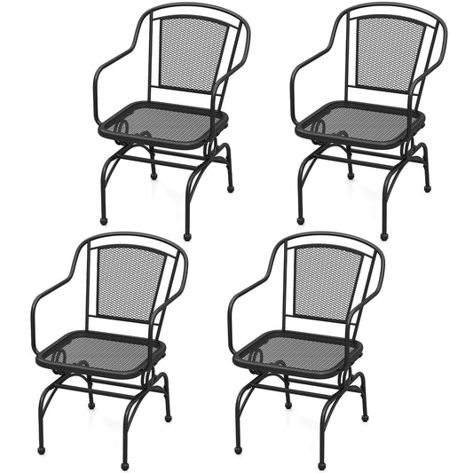 Patio Rocking Chairs Set of 4 Cozy Rockers