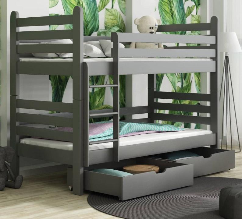 Wooden Bunk Bed Patryk with Storage