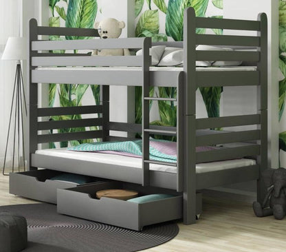 Wooden Bunk Bed Patryk with Storage