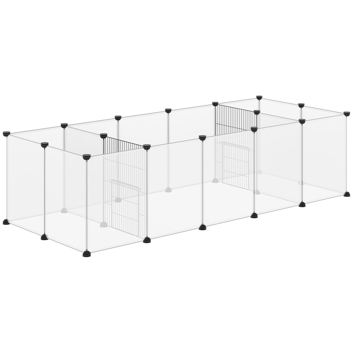 PawHut 18-Panel Small Animal Cage in White