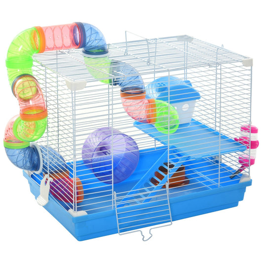 Pawhut 2 Tier Hamster Cage in Blue