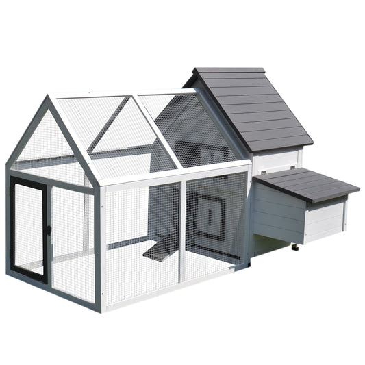 PawHut Chicken Coop in Grey