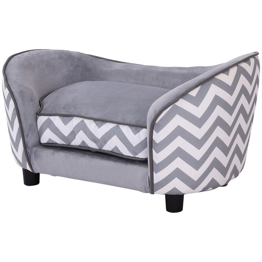 PawHut Dog Sofa Pet Couch in Grey