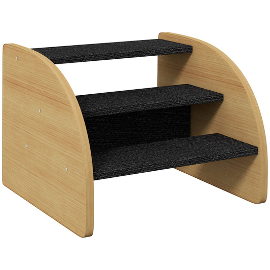 PawHut Dog Steps for Sofa and Bed in Oak + Black