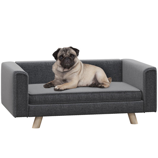 PawHut Elevated Dog Sofa Bed in Grey