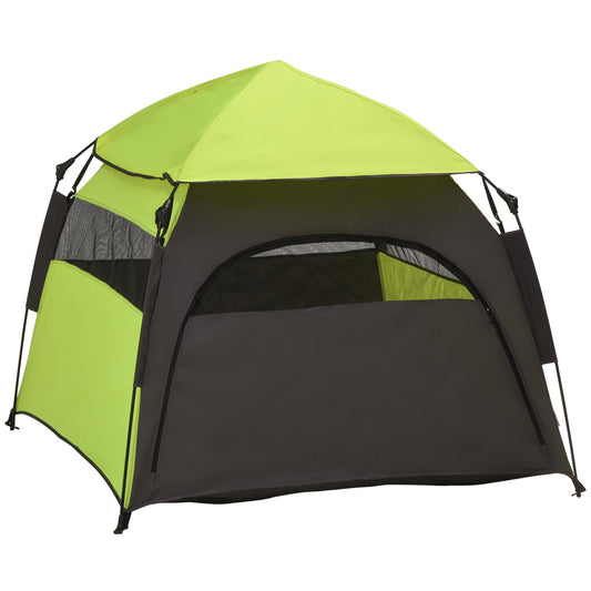 PawHut Foldable Dog Cat Tent with Water-Resistant Oxford in Green