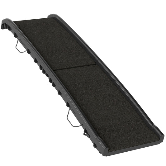 PawHut Foldable Dog Ramp with Frosted Anti-slip Surface in Black