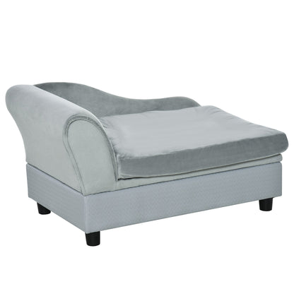 PawHut Pet Sofa Chair in Light Grey