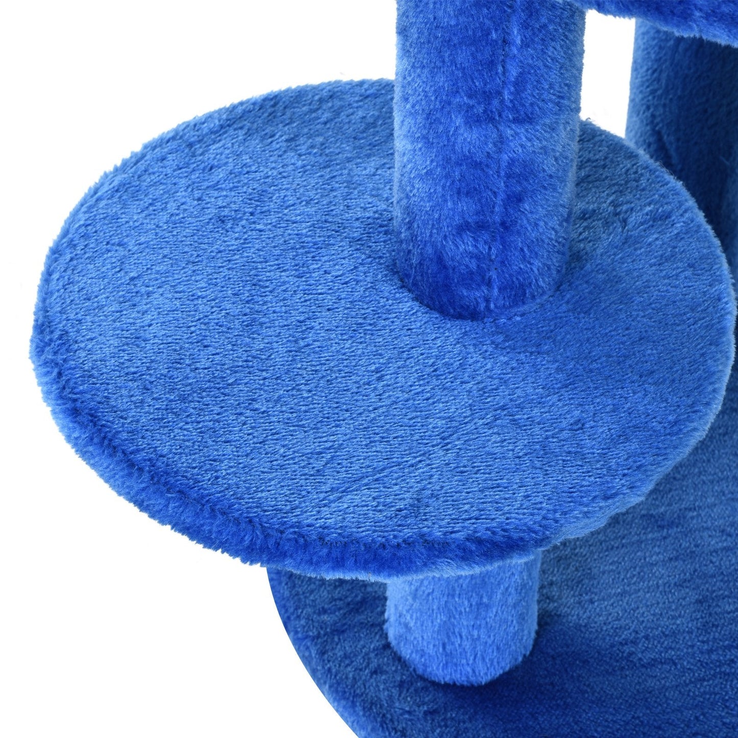 PawHut Cats 3-Tier Sisal Rope Scratching Post w/ Dangle Toy Blue