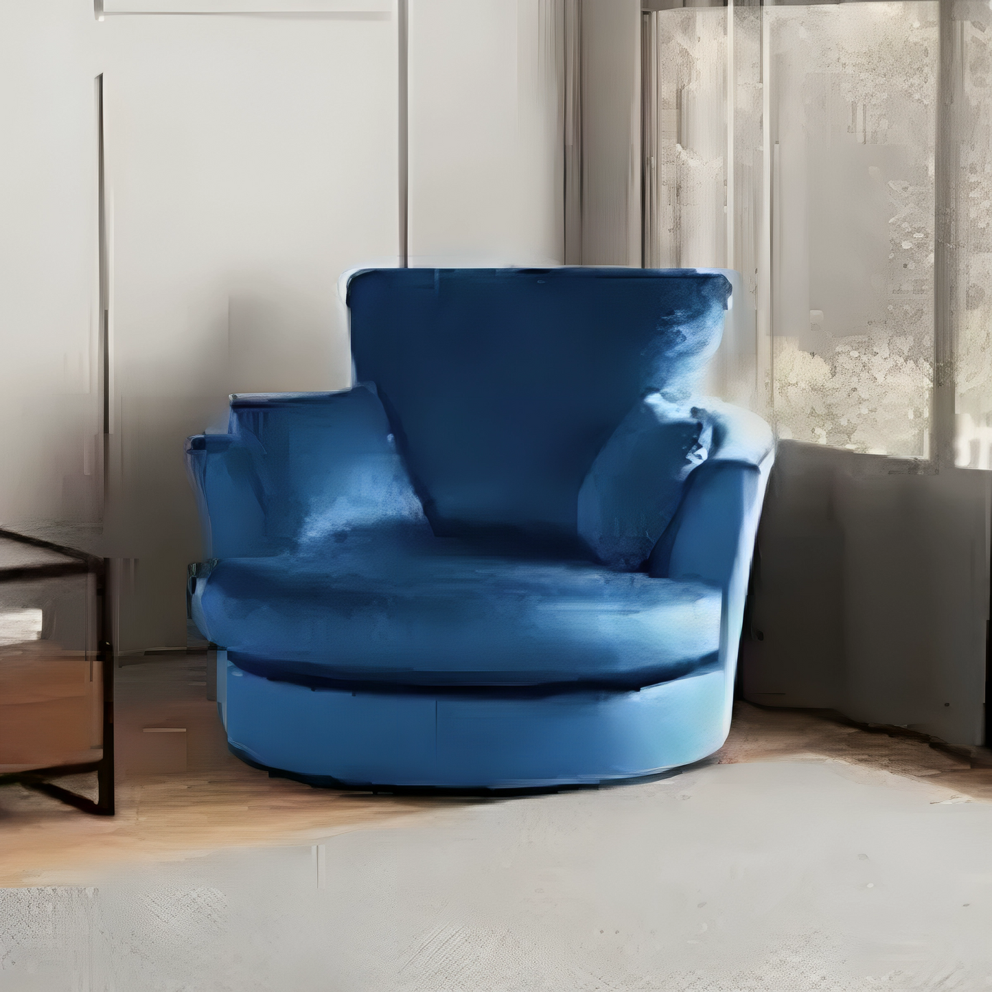 Blake Royal Blue Plush Velvet Corner Sofa - Left and Right Arm