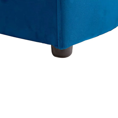 Blake Royal Blue Plush Velvet Corner Sofa - Left and Right Arm